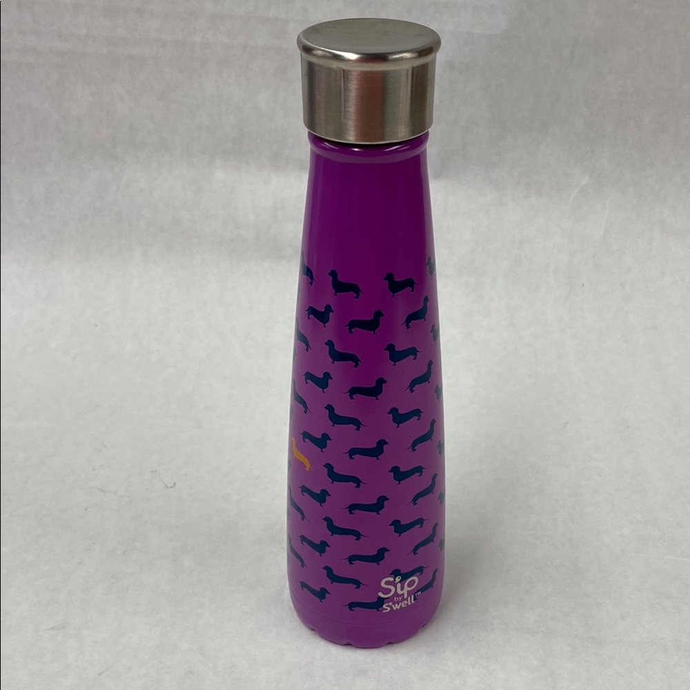 S'ip by S'well brand Purple Dachshund Water Bottle